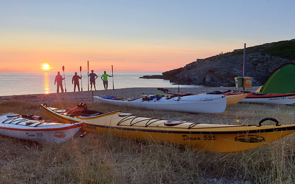 la rotta dei tonni in kayak